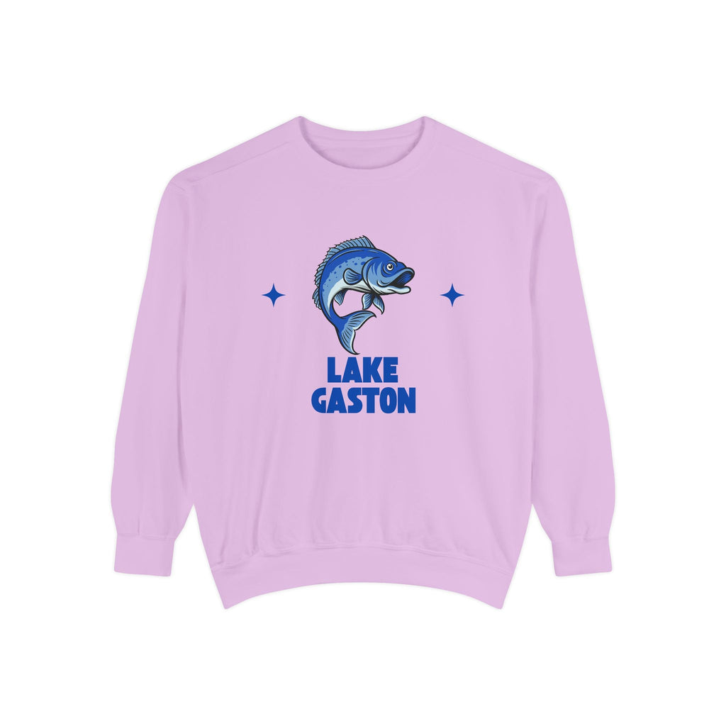 Lake Gaston Fish Design Unisex Sweatshirt | Cozy Fishing Apparel, Casual Wear, Gift for Anglers, Lake Day Outfit, Nature Lovers Sweatshirt