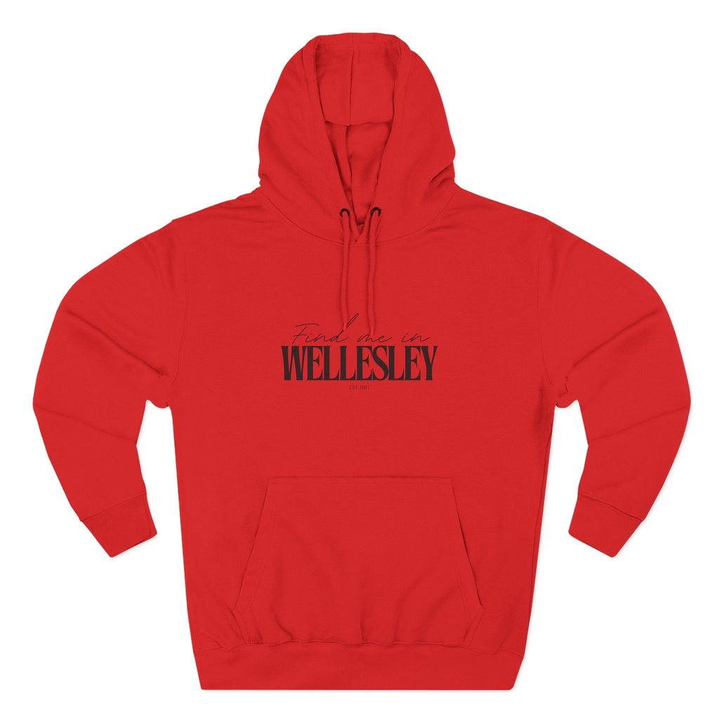 Wellesley Stylish Three-Panel Fleece Hoodie for Everyday Comfort, Personalized Gift, Casual Wear, Unisex Hoodie, Cozy Fashion