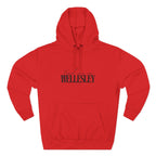 Wellesley Stylish Three-Panel Fleece Hoodie for Everyday Comfort, Personalized Gift, Casual Wear, Unisex Hoodie, Cozy Fashion