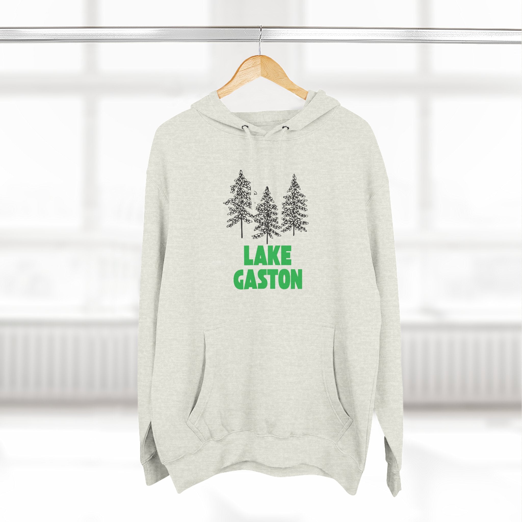 Lake Gaston Fleece Hoodie, Cozy Sweatshirt, Outdoor Adventure Wear, Unique Gift for Lake Lovers, Perfect for Fall and Winter