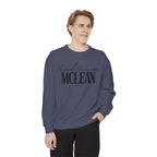 McLean Cozy Sweatshirt, Unisex Garment-Dyed Crew, Casual Wear, Gift for Friends, Fall Fashion, Lounge Style