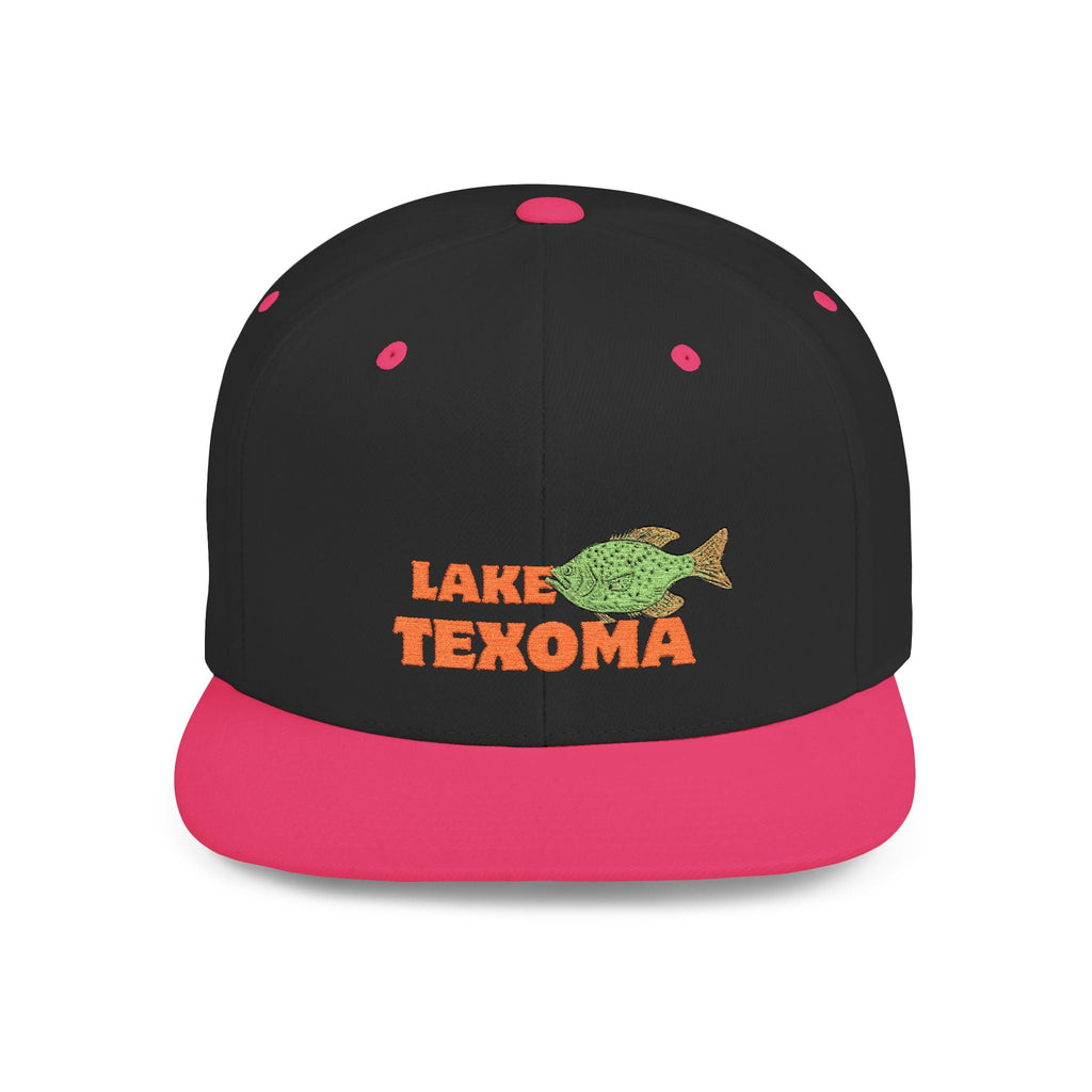 Lake Texoma Fish Flat Bill Snapback Hat, Fishing Cap, Outdoor Gear, Lake House Gift, Summer Accessories, Stylish Headwear