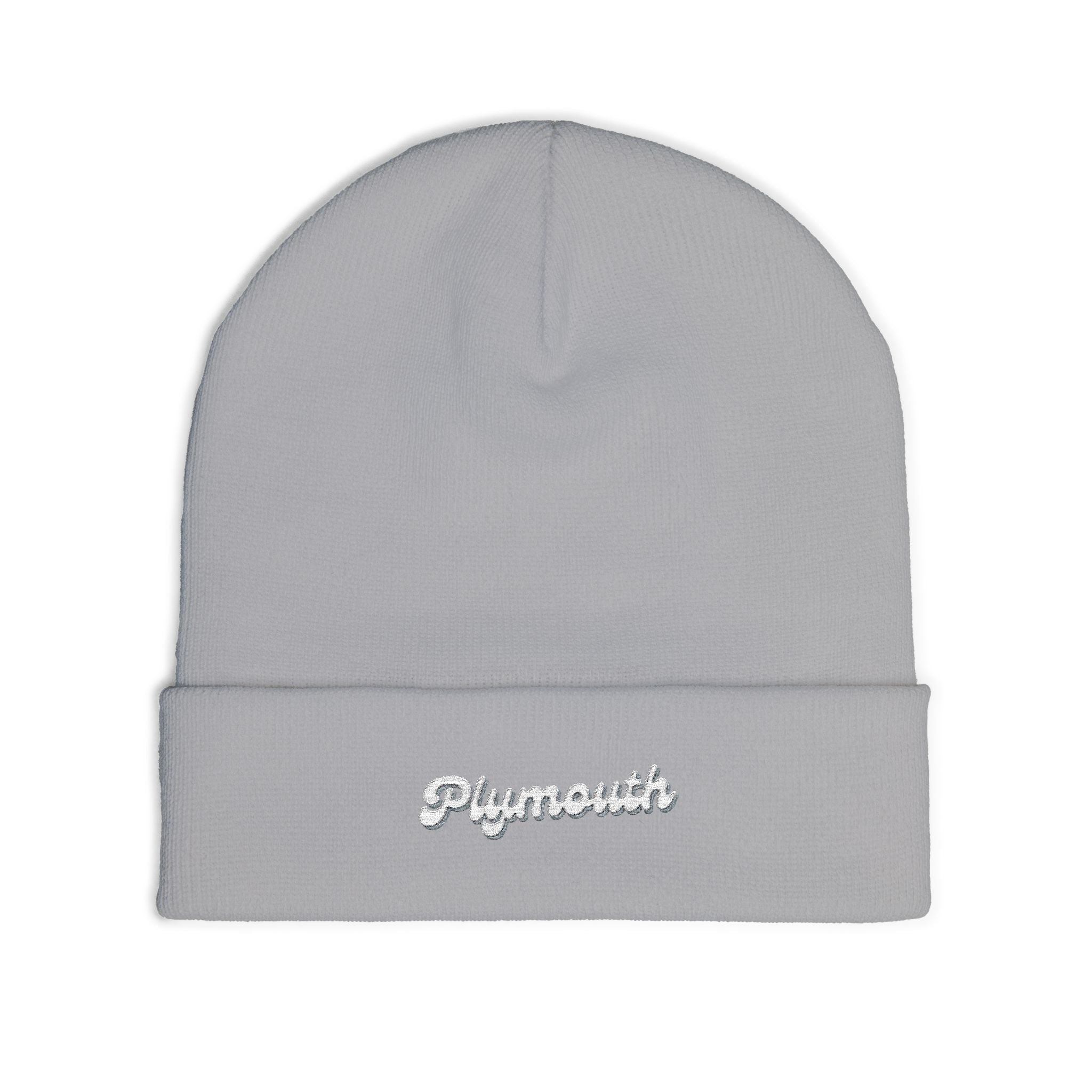 Plymouth Cozy Embroidered Knit Beanie | Winter Hat, Casual Fashion Accessory, Gift for Him/Her, Cozy Style, Outdoor Wear