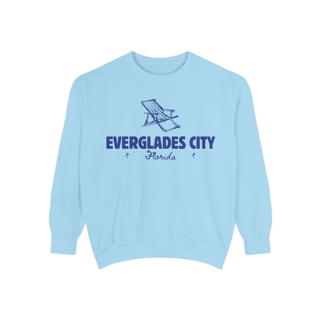 Everglades City Vibes Unisex Sweatshirt | Garment-Dyed Comfort, Perfect for Casual Outings, Travel, Gifts, Autumn Days