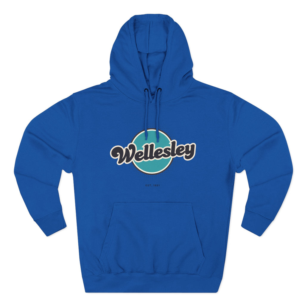 Wellesley Retro Vibe Hoodie for Casual Days, Streetwear, Unisex Gift, Cozy Layering Apparel