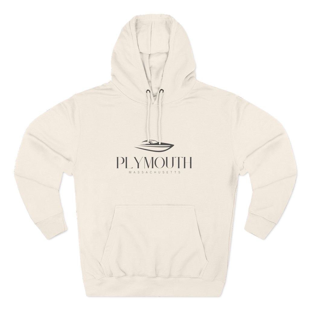 Plymouth Stylish Three-Panel Fleece Hoodie for Cozy Days, Casual Wear, Warm Layering, Gift for Him or Her