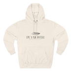 Plymouth Stylish Three-Panel Fleece Hoodie for Cozy Days, Casual Wear, Warm Layering, Gift for Him or Her