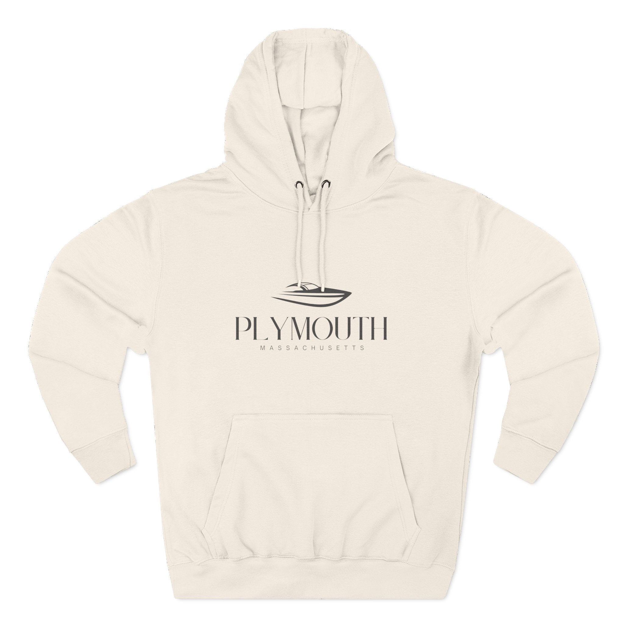 Plymouth Stylish Three-Panel Fleece Hoodie for Cozy Days, Casual Wear, Warm Layering, Gift for Him or Her
