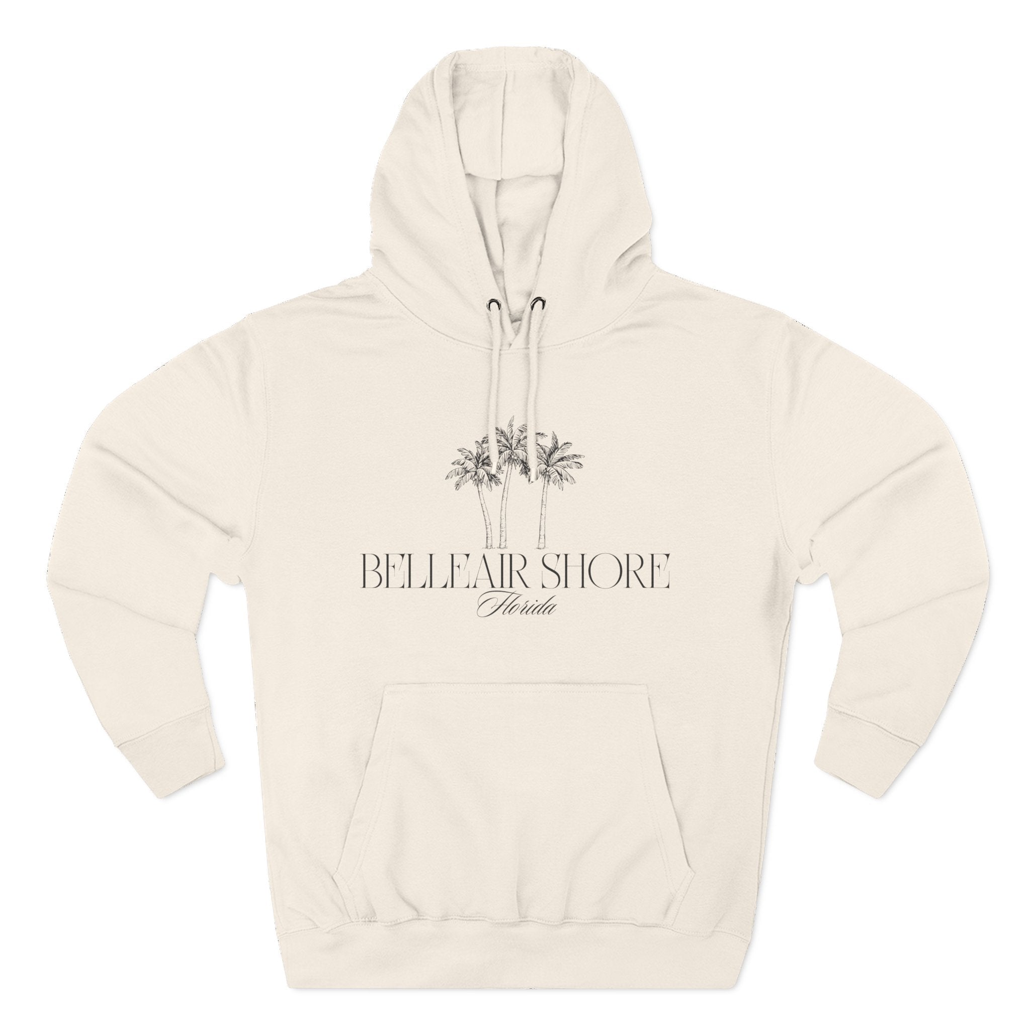Belleair Shore Cozy Beach-Inspired Fleece Hoodie, Casual Wear, Beach Vibes, Relaxation, Gift for Summer Lovers, Travel Essential
