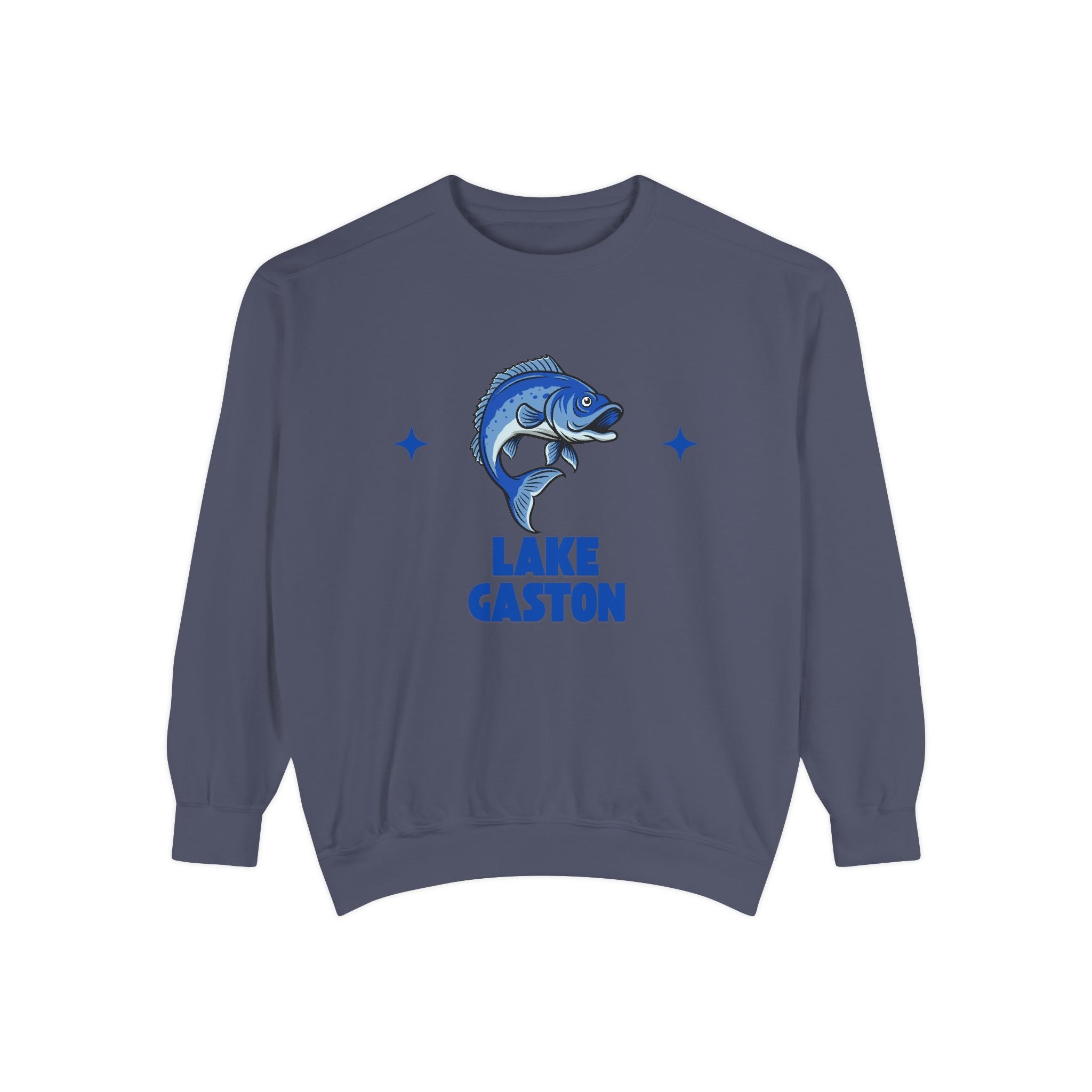 Lake Gaston Fish Design Unisex Sweatshirt | Cozy Fishing Apparel, Casual Wear, Gift for Anglers, Lake Day Outfit, Nature Lovers Sweatshirt