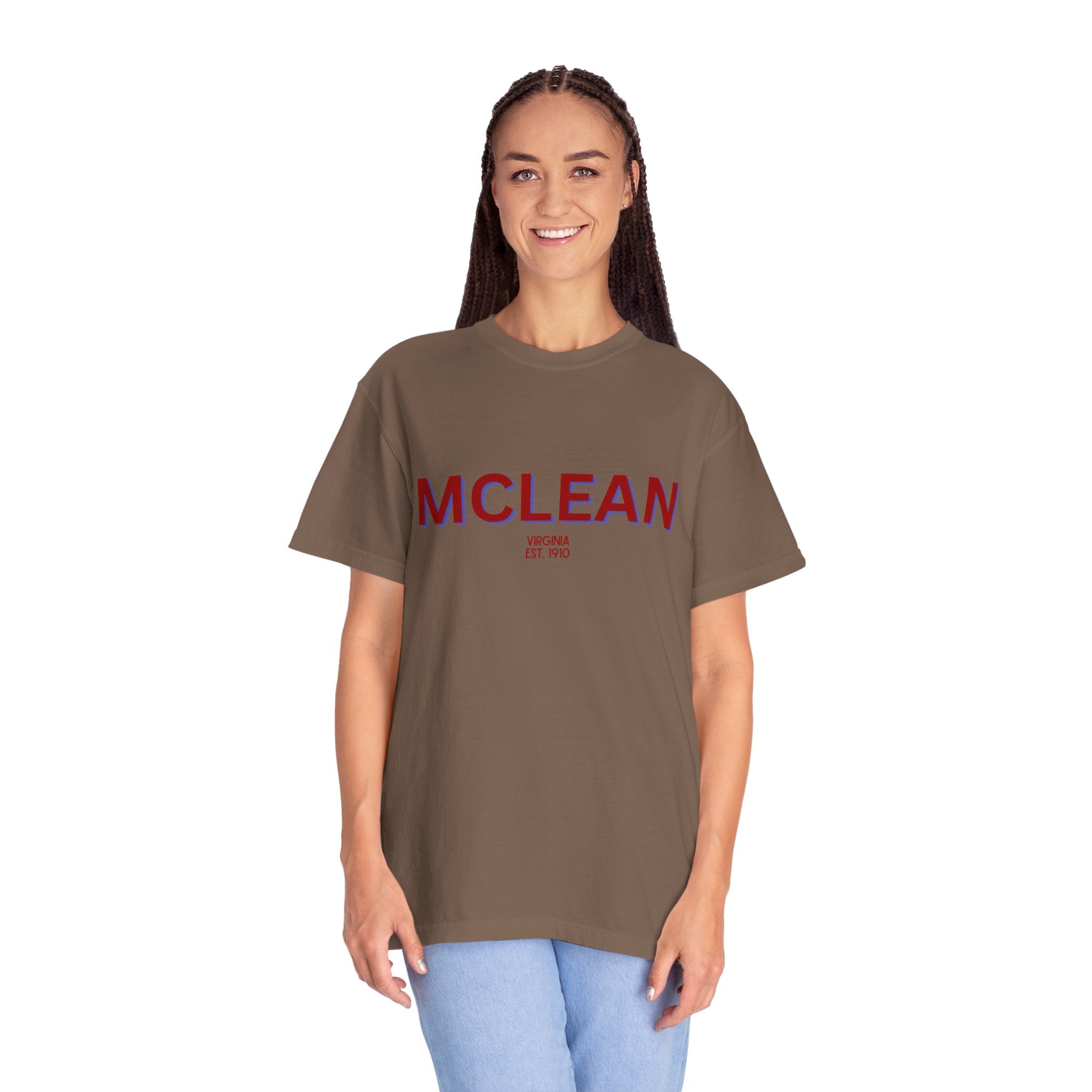 McLean Garment-Dyed Unisex T-Shirt, Casual Tee, Vintage Style Shirt, Everyday Wear, Birthday Gift, Unique Apparel