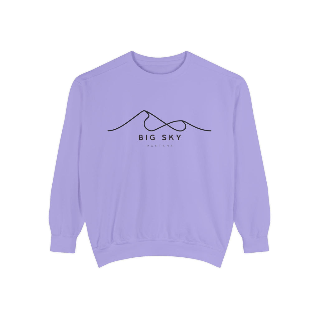 Big Sky Chill Vibes Sweatshirt - Unisex Garment-Dyed Style, Perfect for Lounging