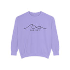 Big Sky Chill Vibes Sweatshirt - Unisex Garment-Dyed Style, Perfect for Lounging