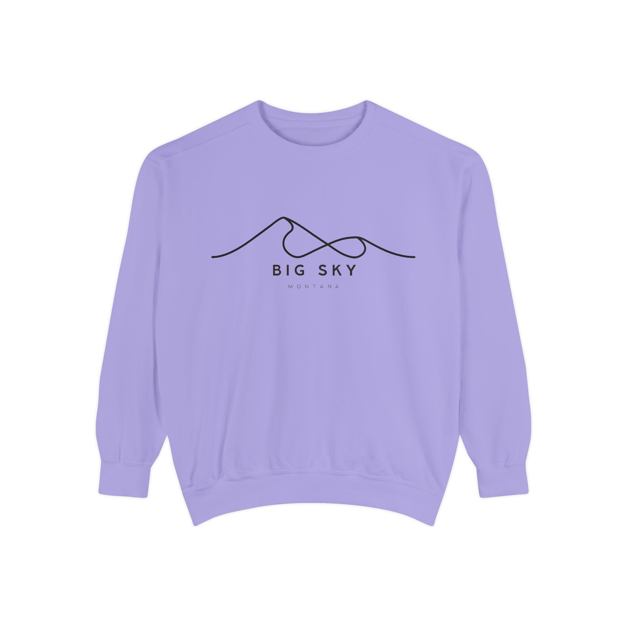 Big Sky Chill Vibes Sweatshirt - Unisex Garment-Dyed Style, Perfect for Lounging