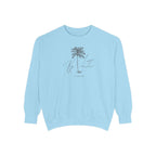 Key Largo Chill Vibes Sweatshirt - Unisex Garment-Dyed Style, Perfect for Lounging