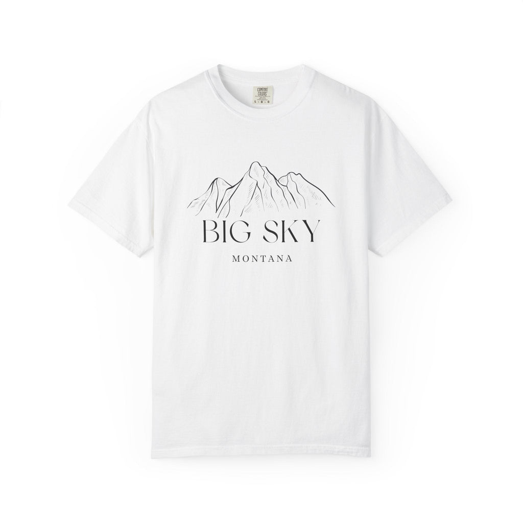 Big Sky - Unisex Garment-Dyed T-shirt, Casual Outfit, Gift for Nature Lovers, Vacation Essentials