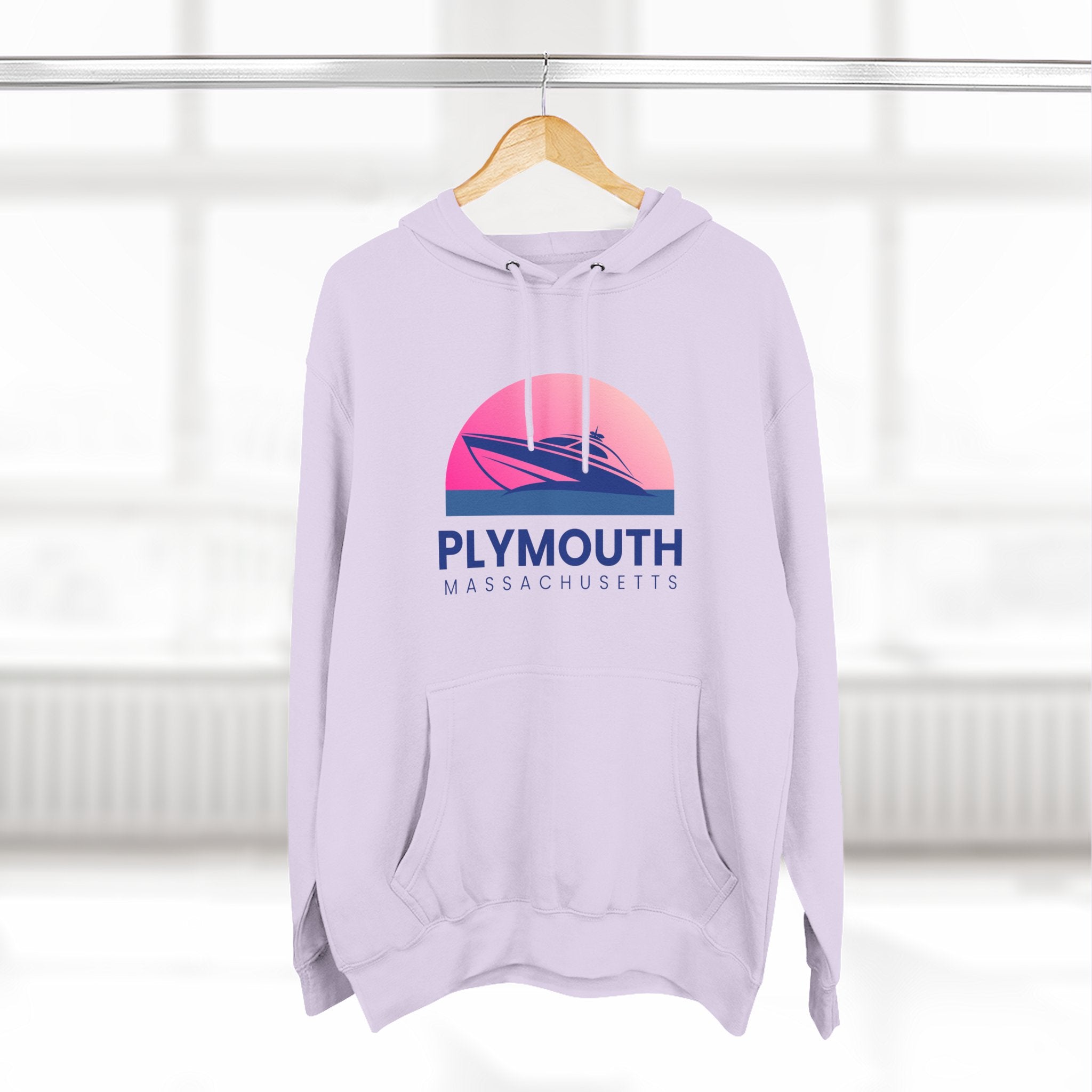 Plymouth Vibes Hoodie with Design, Perfect for Autumn Lovers, Comfortable and Stylish, Great Gift for Vacations