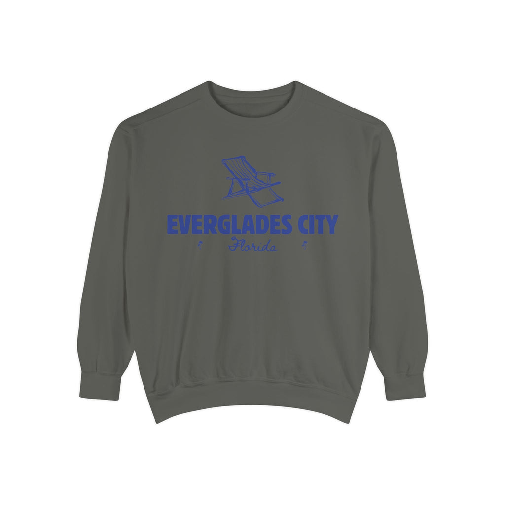 Everglades City Vibes Unisex Sweatshirt | Garment-Dyed Comfort, Perfect for Casual Outings, Travel, Gifts, Autumn Days