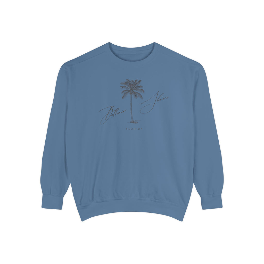 Belleair Shore Chill Vibes Sweatshirt - Unisex Garment-Dyed Style, Perfect for Lounging