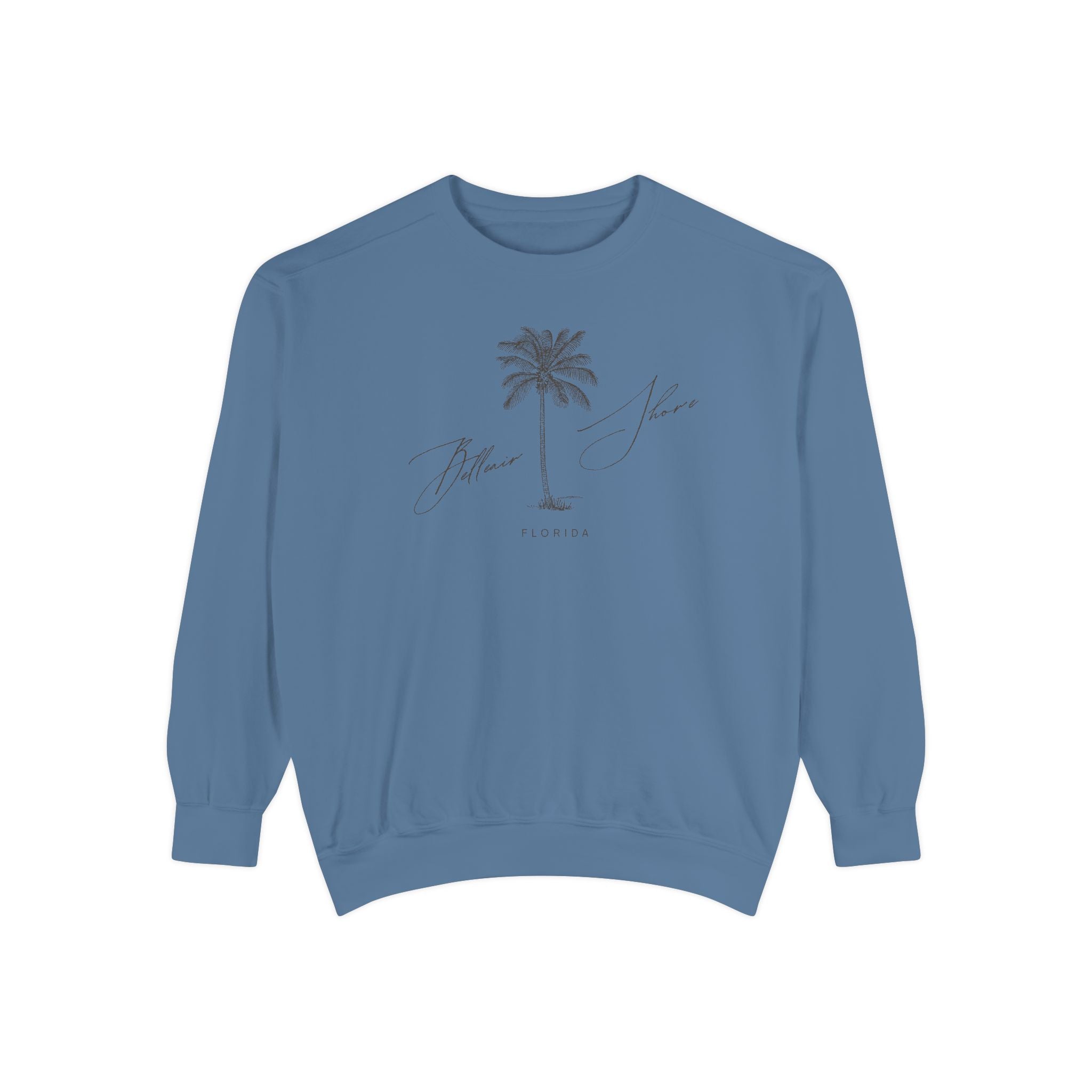 Belleair Shore Chill Vibes Sweatshirt - Unisex Garment-Dyed Style, Perfect for Lounging