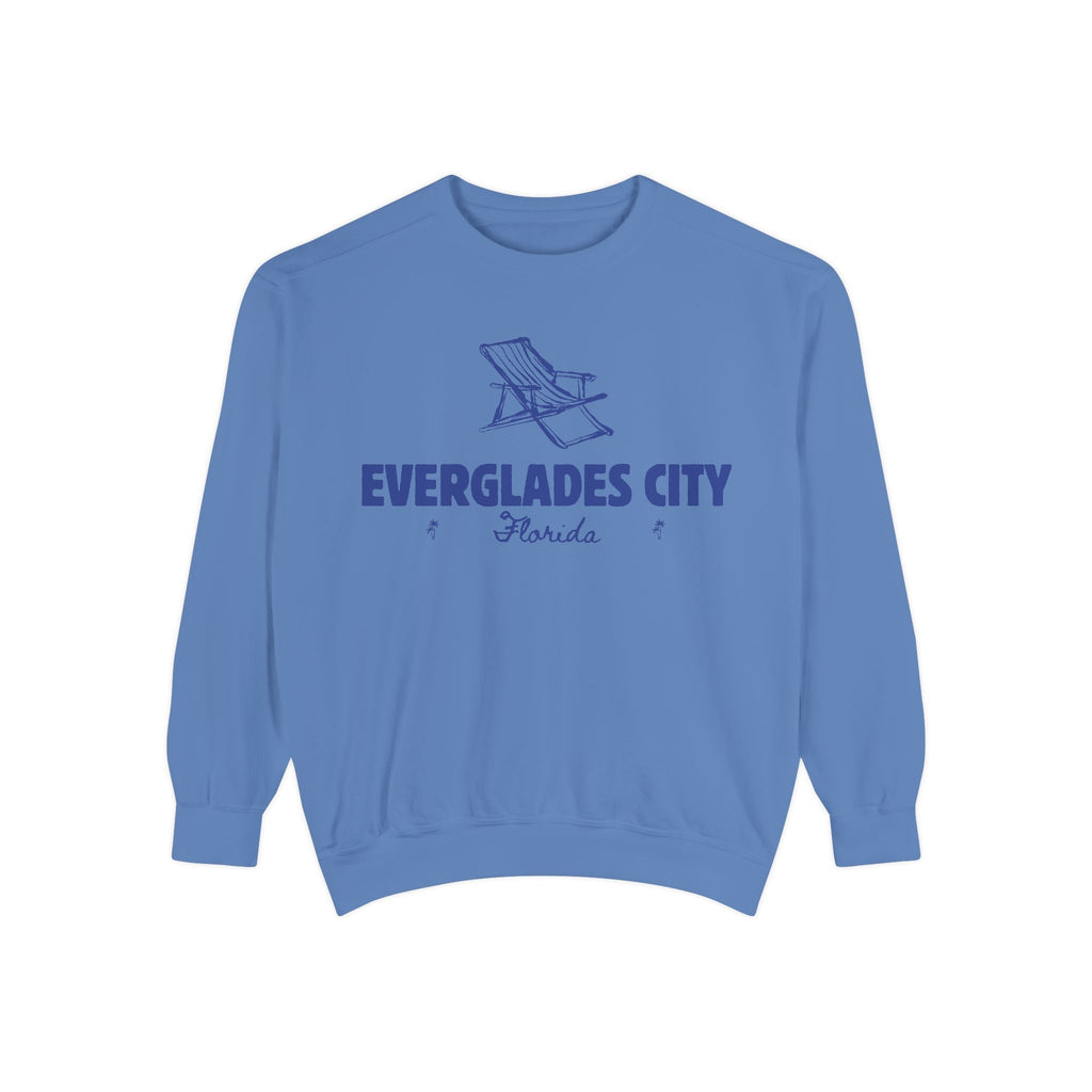 Everglades City Vibes Unisex Sweatshirt | Garment-Dyed Comfort, Perfect for Casual Outings, Travel, Gifts, Autumn Days