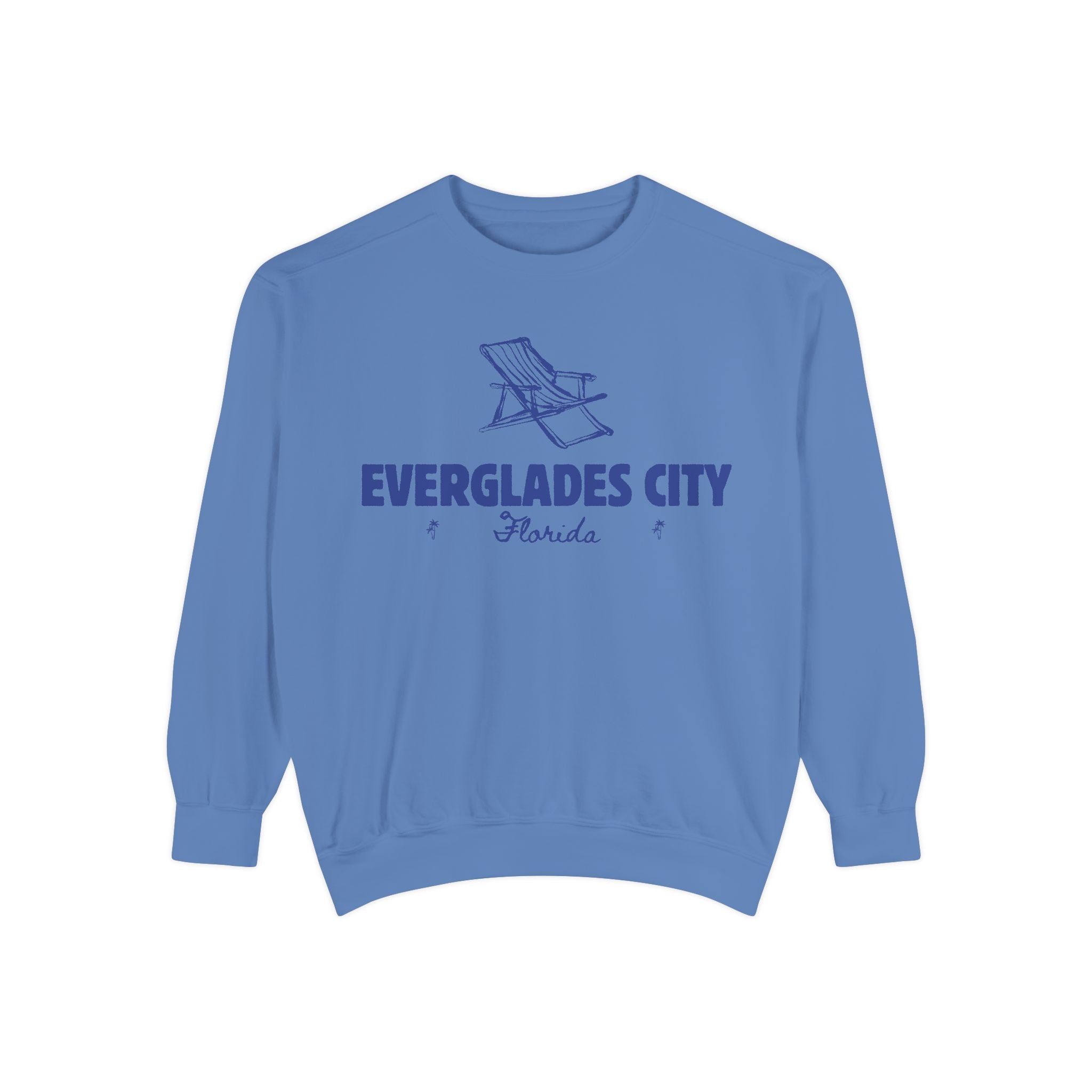 Everglades City Vibes Unisex Sweatshirt | Garment-Dyed Comfort, Perfect for Casual Outings, Travel, Gifts, Autumn Days
