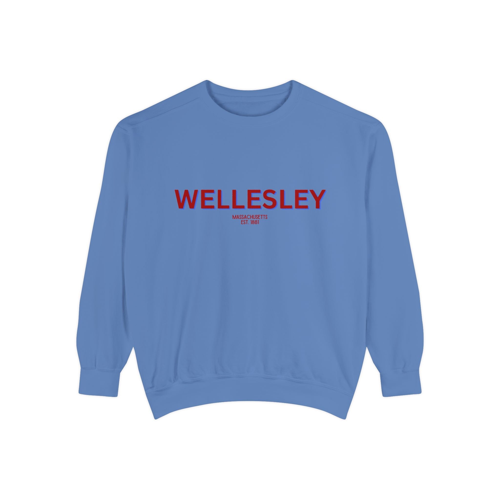 Wellesley Unisex Garment-Dyed Sweatshirt | Cozy Fashion, Perfect for Casual Outings, Gifts, Fall & Winter Style, Everyday Comfort
