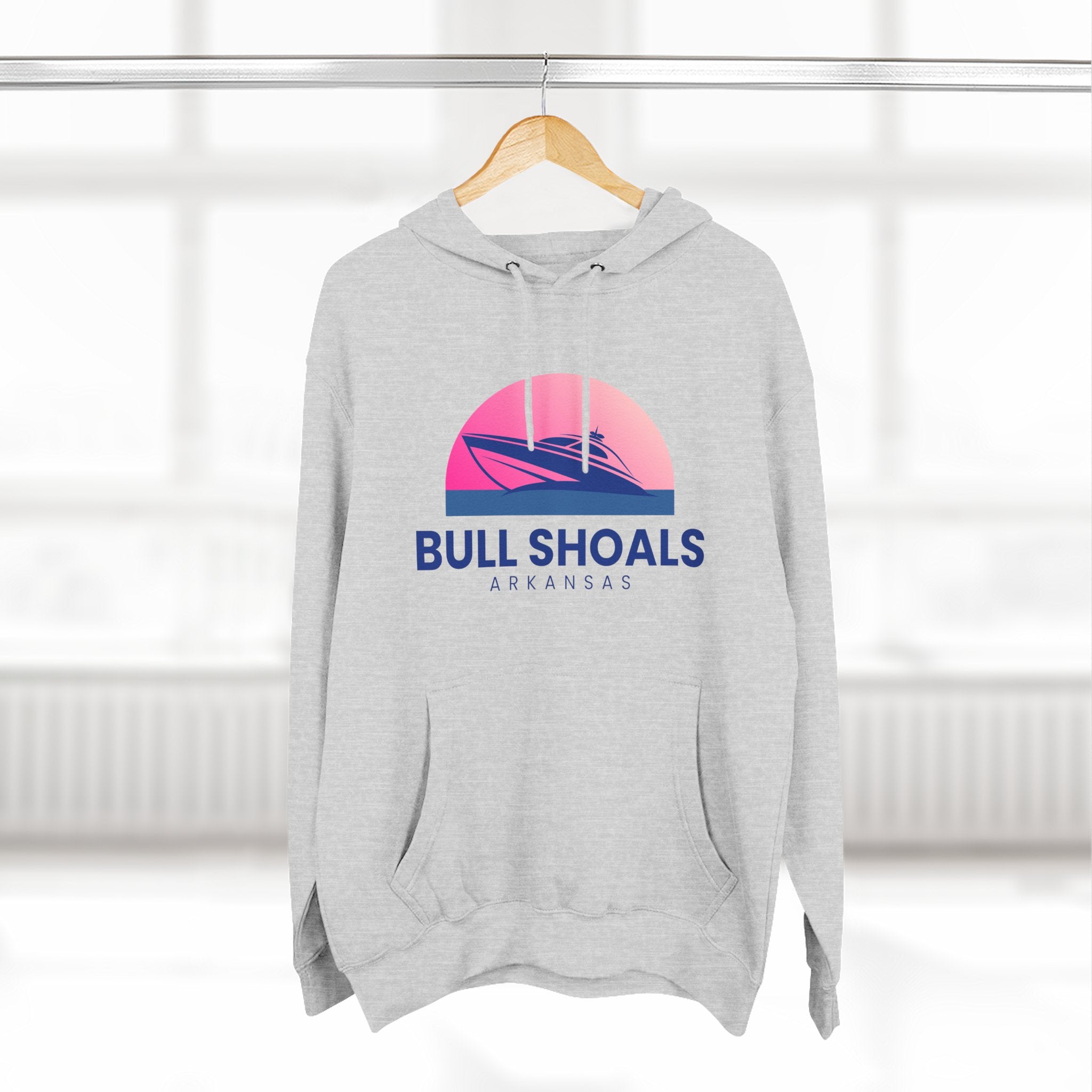 Bull Shoals Vibes Hoodie with Design, Perfect for Autumn Lovers, Comfortable and Stylish, Great Gift for Vacations