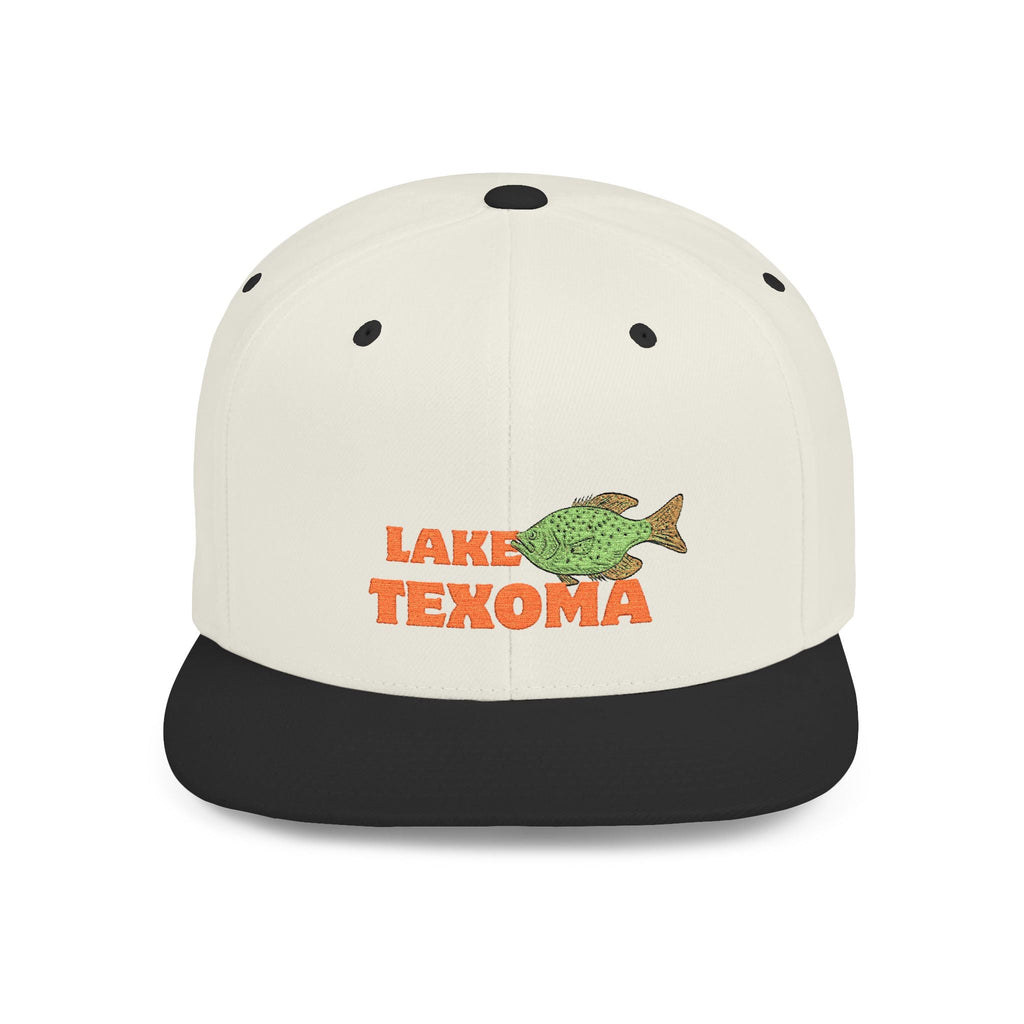Lake Texoma Fish Flat Bill Snapback Hat, Fishing Cap, Outdoor Gear, Lake House Gift, Summer Accessories, Stylish Headwear