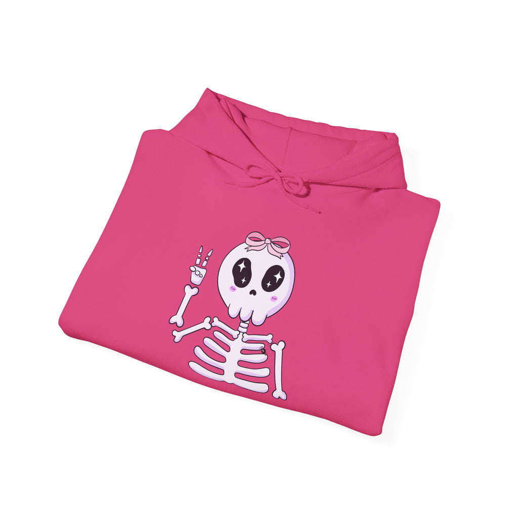 Cute Skeleton Graphic Hoodie for Halloween, Cozy Sweatshirt for Fall, Fun Gift for Halloween Lovers, Edgy Autumn Apparel, Unisex