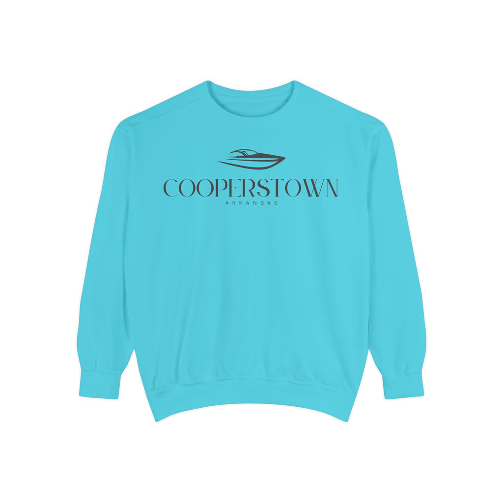 Cooperstown Chill Vibes Sweatshirt - Unisex Garment-Dyed Style, Perfect for Lounging
