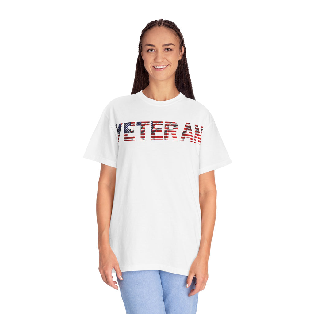 Veteran Pride Garment-Dyed T-Shirt for Unisex, Casual Wear, Memorial Day, Veteran's Day, Patriotic Apparel, Gift for Veterans