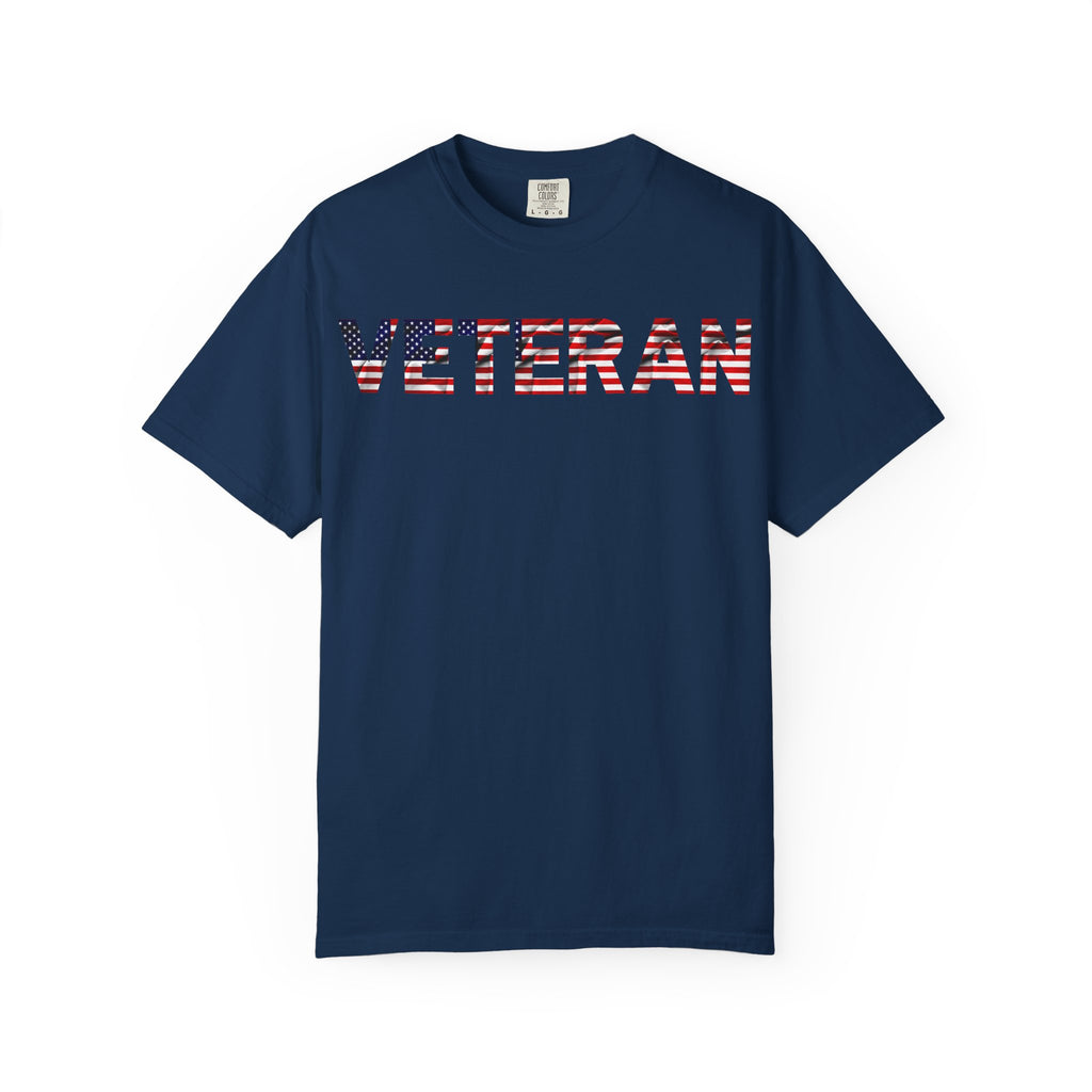 Veteran Pride Garment-Dyed T-Shirt for Unisex, Casual Wear, Memorial Day, Veteran's Day, Patriotic Apparel, Gift for Veterans