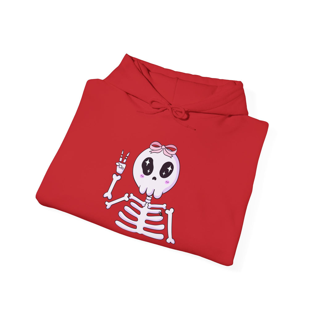 Cute Skeleton Graphic Hoodie for Halloween, Cozy Sweatshirt for Fall, Fun Gift for Halloween Lovers, Edgy Autumn Apparel, Unisex
