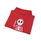 Cute Skeleton Graphic Hoodie for Halloween, Cozy Sweatshirt for Fall, Fun Gift for Halloween Lovers, Edgy Autumn Apparel, Unisex