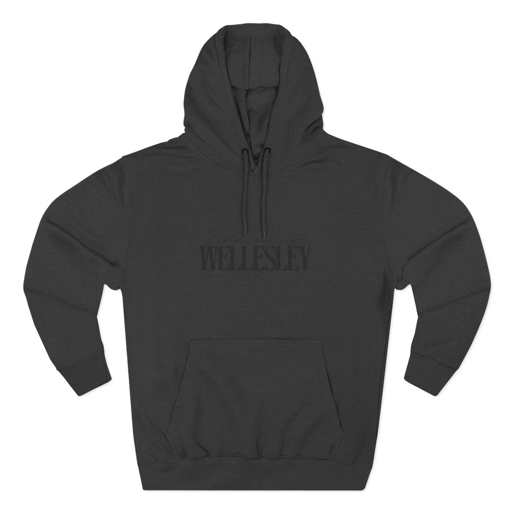 Wellesley Stylish Three-Panel Fleece Hoodie for Everyday Comfort, Personalized Gift, Casual Wear, Unisex Hoodie, Cozy Fashion