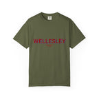 Wellesley Garment-Dyed Unisex T-Shirt, Casual Tee, Vintage Style Shirt, Everyday Wear, Birthday Gift, Unique Apparel