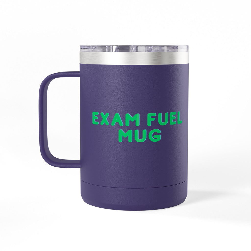 Exam Fuel Mug Tumbler | Perfect for Students, Study Sessions, Motivational Drinkware, Eco-Friendly Cup