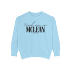 McLean Cozy Sweatshirt, Unisex Garment-Dyed Crew, Casual Wear, Gift for Friends, Fall Fashion, Lounge Style