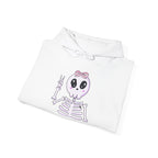 Cute Skeleton Graphic Hoodie for Halloween, Cozy Sweatshirt for Fall, Fun Gift for Halloween Lovers, Edgy Autumn Apparel, Unisex