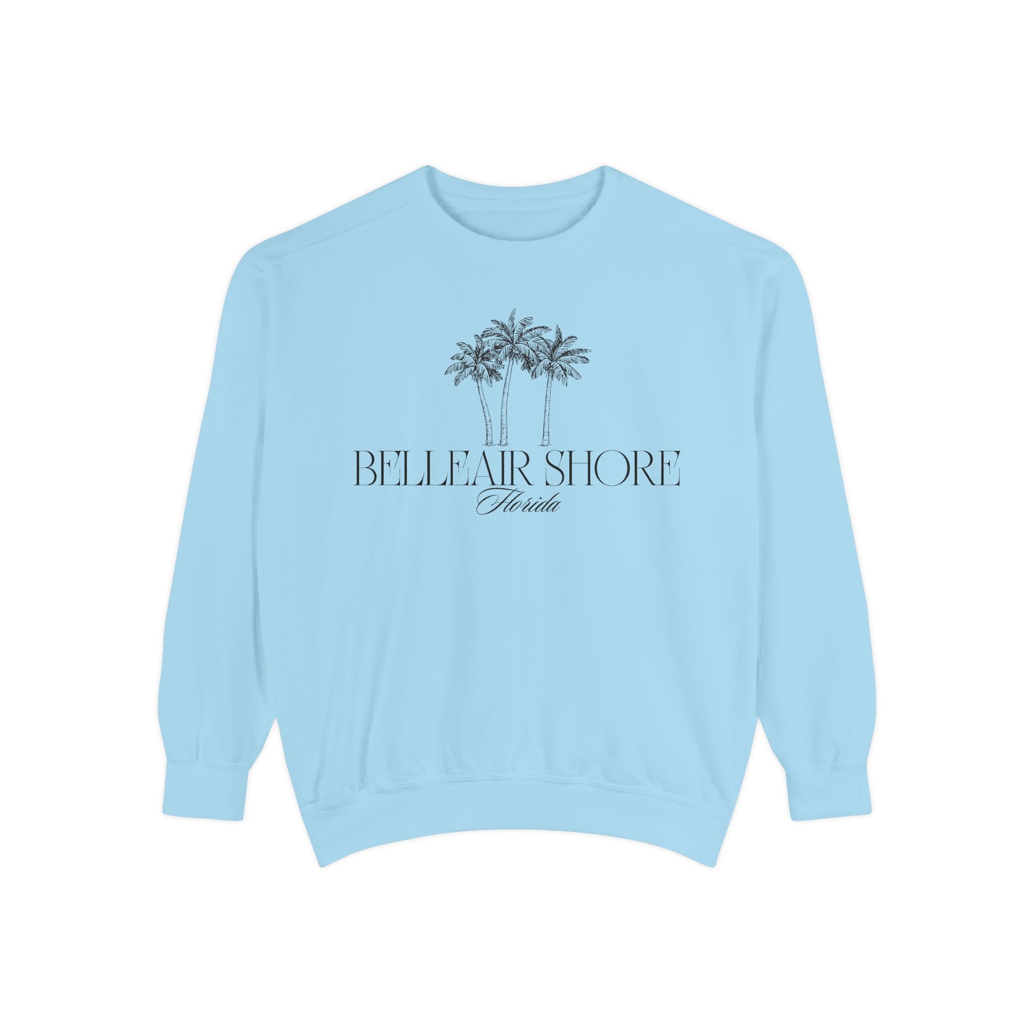 Belleair Shore Beach Vibes Unisex Sweatshirt | Garment-Dyed Comfort, Perfect for Casual Outings, Travel, Gifts, Summer Days, Bellear Shore