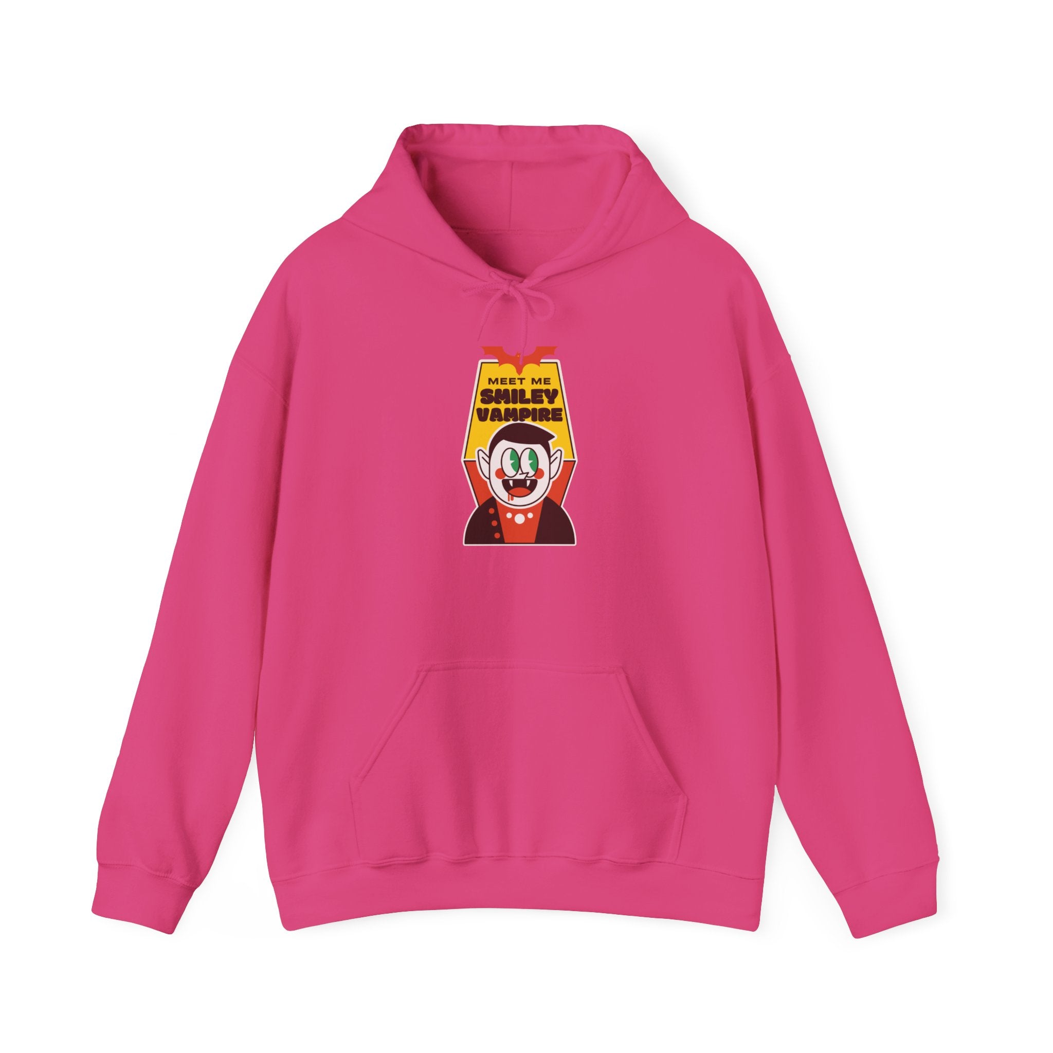 Colorful Vampire-Themed Unisex Hoodie, Perfect for Halloween, Cozy Casual Wear, Birthday Gift, Statement Piece, Fun Design