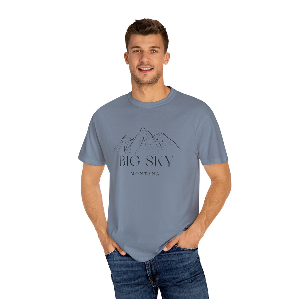 Big Sky - Unisex Garment-Dyed T-shirt, Casual Outfit, Gift for Nature Lovers, Vacation Essentials