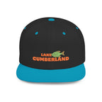 Lake Cumberland Fish Flat Bill Snapback Hat, Fishing Cap, Outdoor Gear, Lake House Gift, Summer Accessories, Stylish Headwear