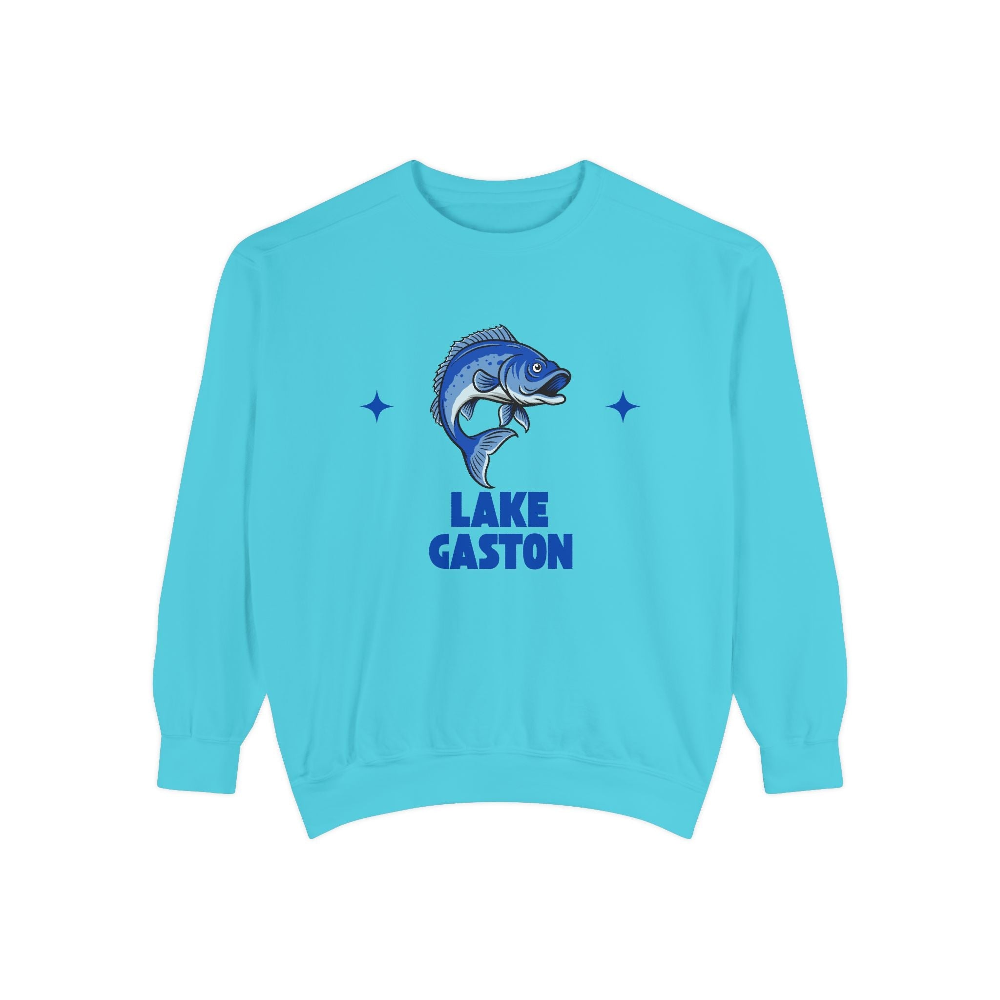 Lake Gaston Fish Design Unisex Sweatshirt | Cozy Fishing Apparel, Casual Wear, Gift for Anglers, Lake Day Outfit, Nature Lovers Sweatshirt