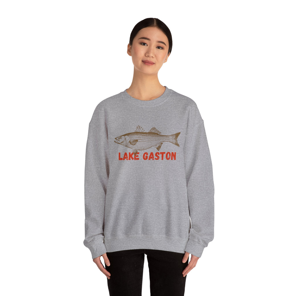 Lake Gaston Fishing Sweatshirt, Unisex Crewneck, Casual Wear, Gift for Fishermen, Outdoor Apparel, Lake House Cozy