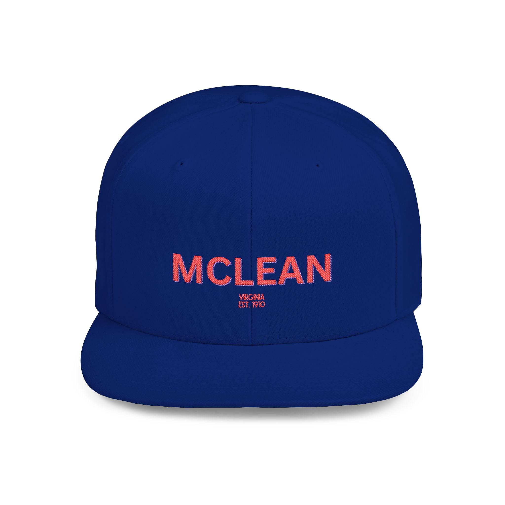 McLean Stylish Flat Bill Snapback Hat with Design, Perfect for Casual Outings, Streetwear, Gifts, Festivals, Everyday Wear