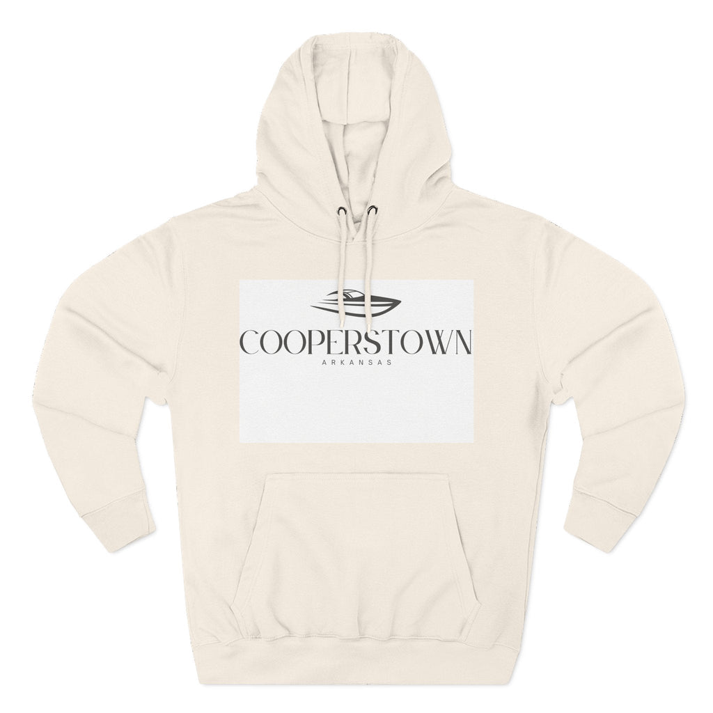 Cooperstown Stylish Three-Panel Fleece Hoodie for Cozy Days, Casual Wear, Warm Layering, Gift for Him or Her