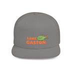 Lake Gaston Fish Flat Bill Snapback Hat, Fishing Cap, Outdoor Gear, Lake House Gift, Summer Accessories, Stylish Headwear