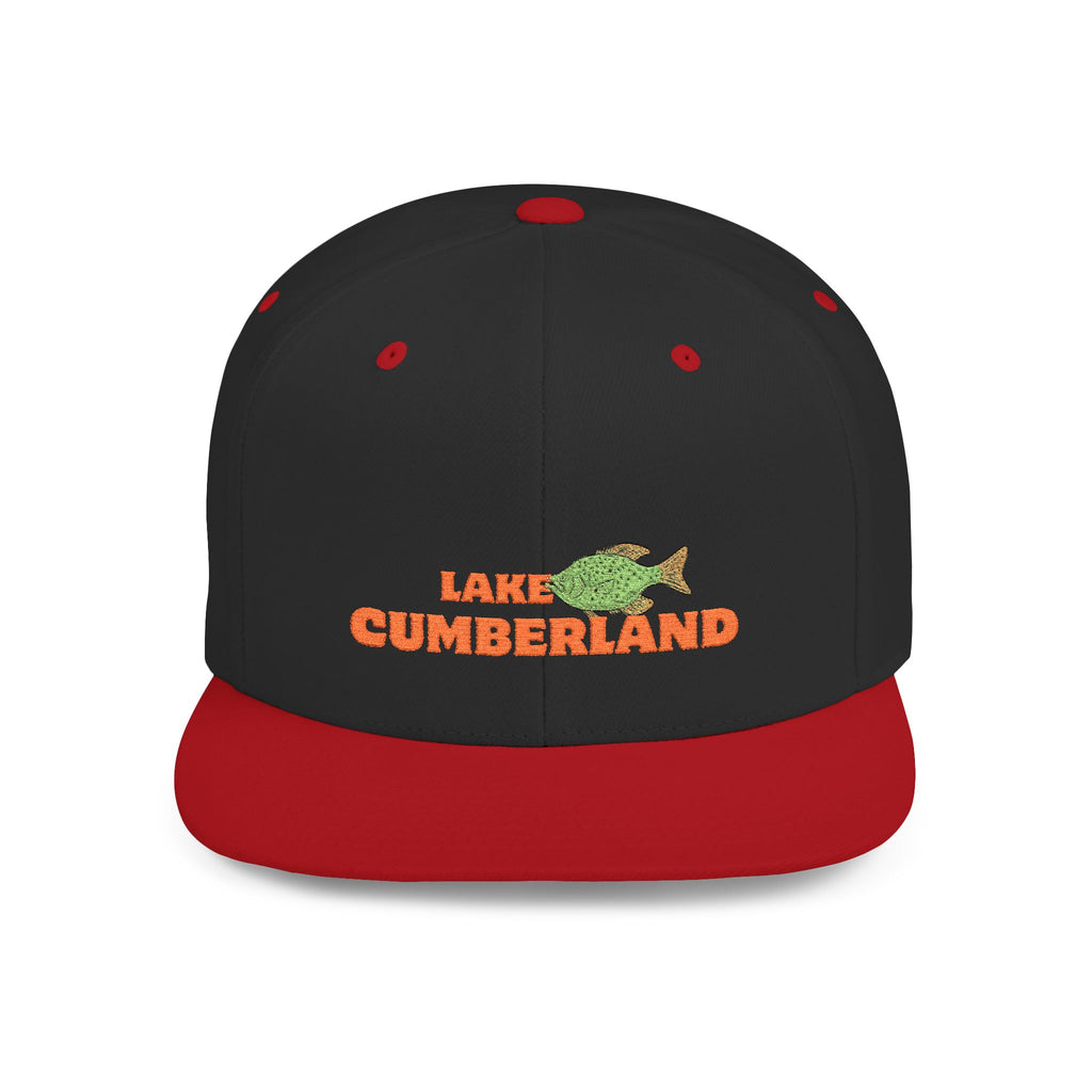 Lake Cumberland Fish Flat Bill Snapback Hat, Fishing Cap, Outdoor Gear, Lake House Gift, Summer Accessories, Stylish Headwear